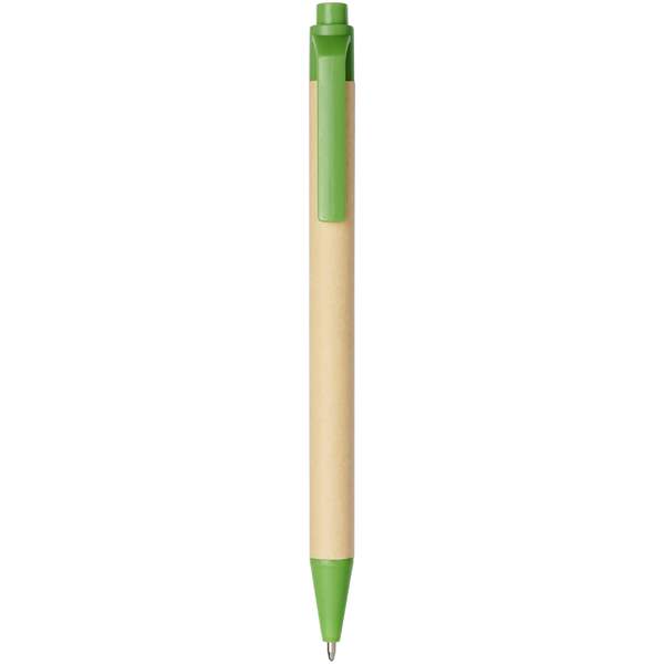 Berk kuličkové pero z recyklované lepenky a kukuřičného plastu