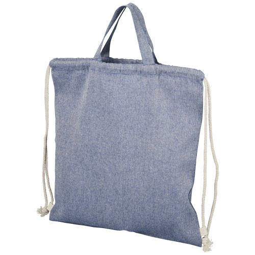 Pheebs batoh se stahovací šňůrkou ze směsi recyklované bavlny a polyesteru 150 g/m2