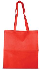 Červená nákupní taška - 75 g netkané textilie 