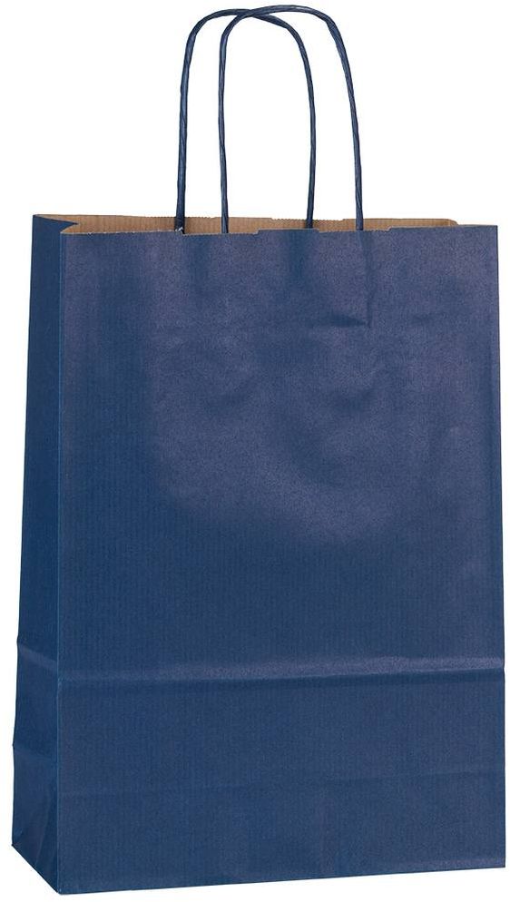 Modrá papírová taška 18x8x25 cm