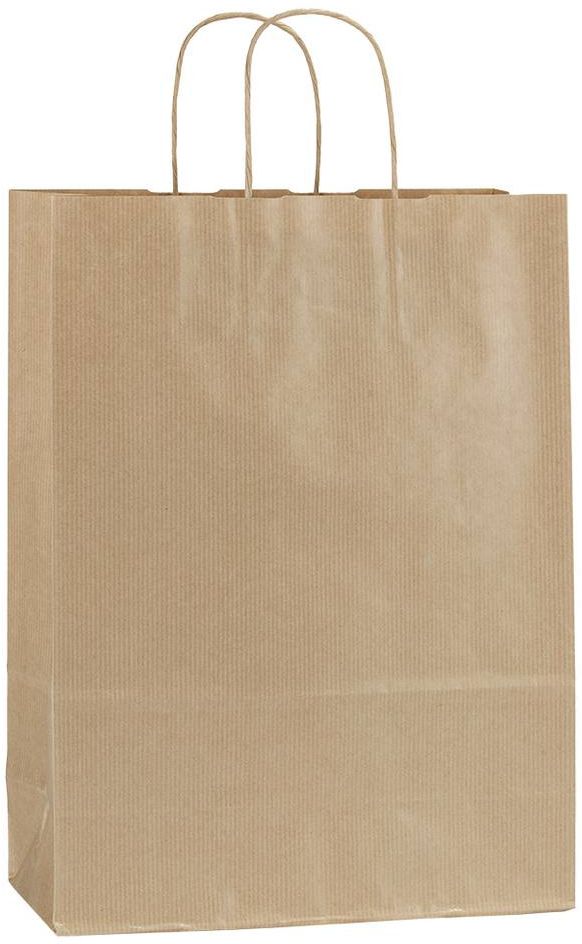 Hnědá papírová taška 26x11x34,5 cm