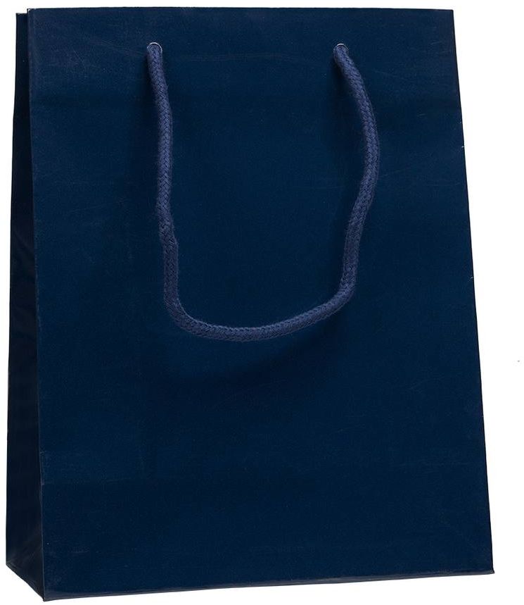 Modrá lesklá taška 22x10x27,5 cm