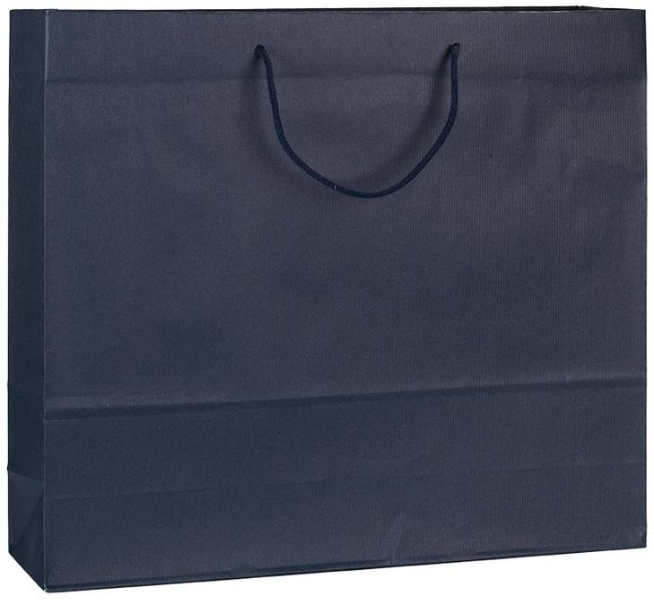 Tmavě modrá taška s textilními uchy 55x15x48 cm