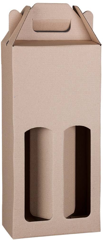 Kartonová krabice na 2 láhve 16,5x8x34,5 cm