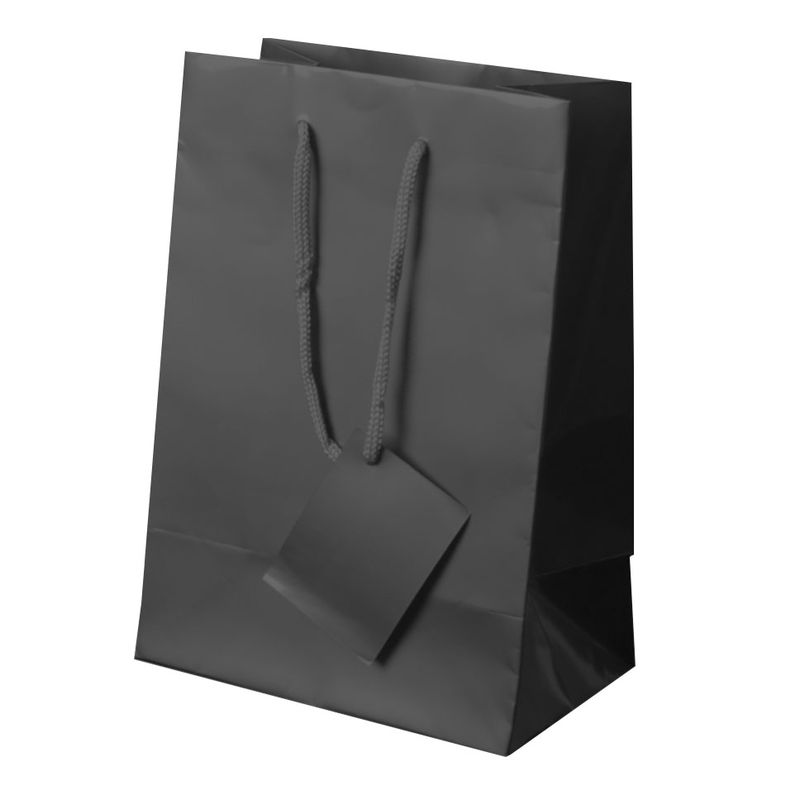 Dárková papírová taška černá 16x23x10 cm 