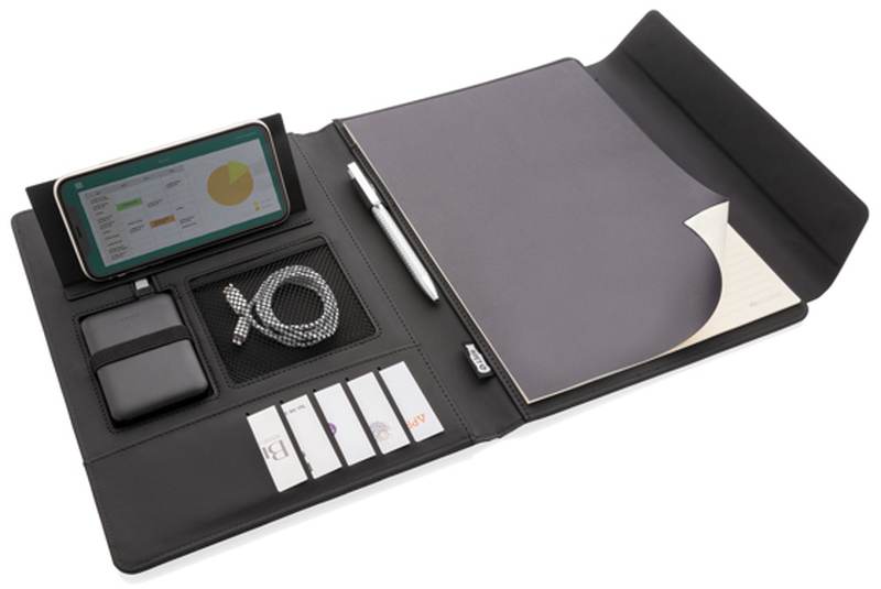 Portfolio A4 s bezdrátovým nabíjením a powerbankou Fiko