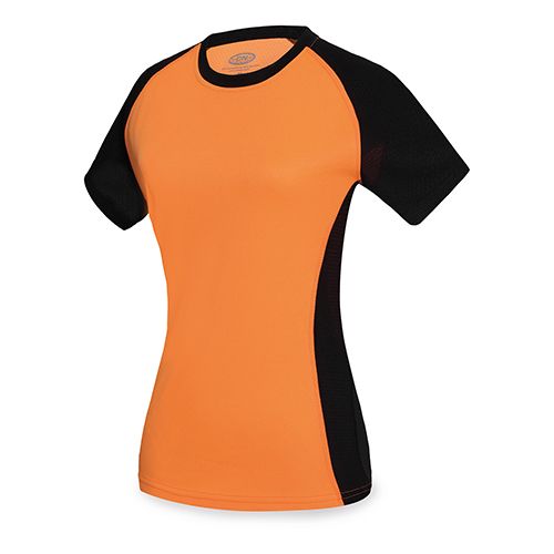 Dvoubarevné sportovní triko oranžové dámské