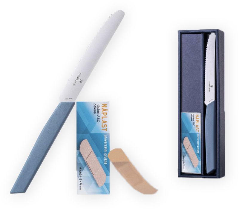 sada-nůž MODERN+náplasti-modrý