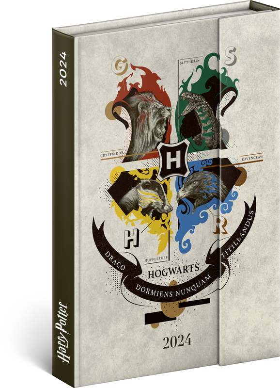 Týdenní magnetický diář Harry Potter 2024, 11 x 16 cm