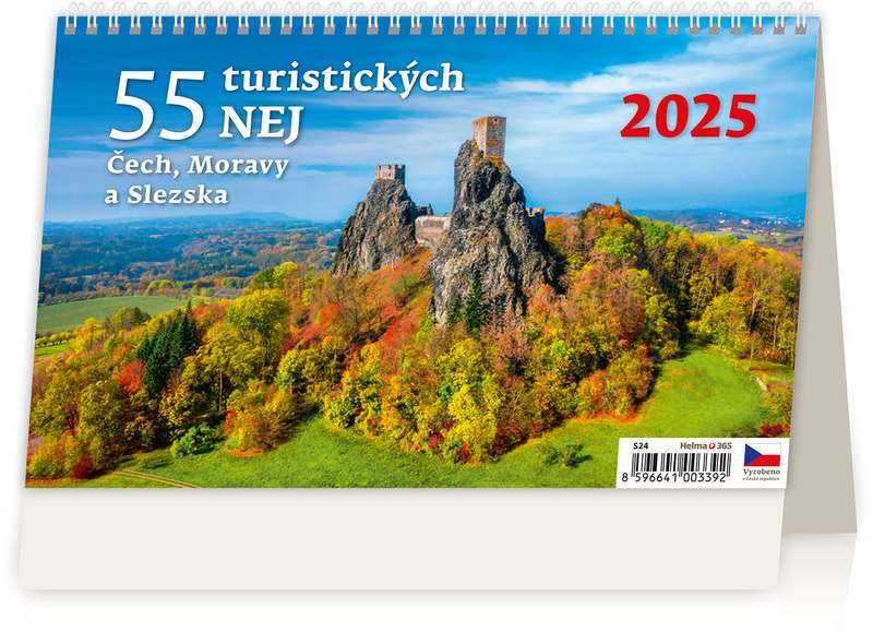 55 turistických nej Čech, Moravy a Slezska