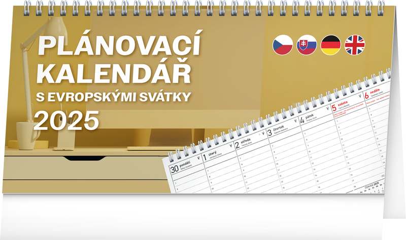Stolní kalendář Plánovací s evropskými svátky