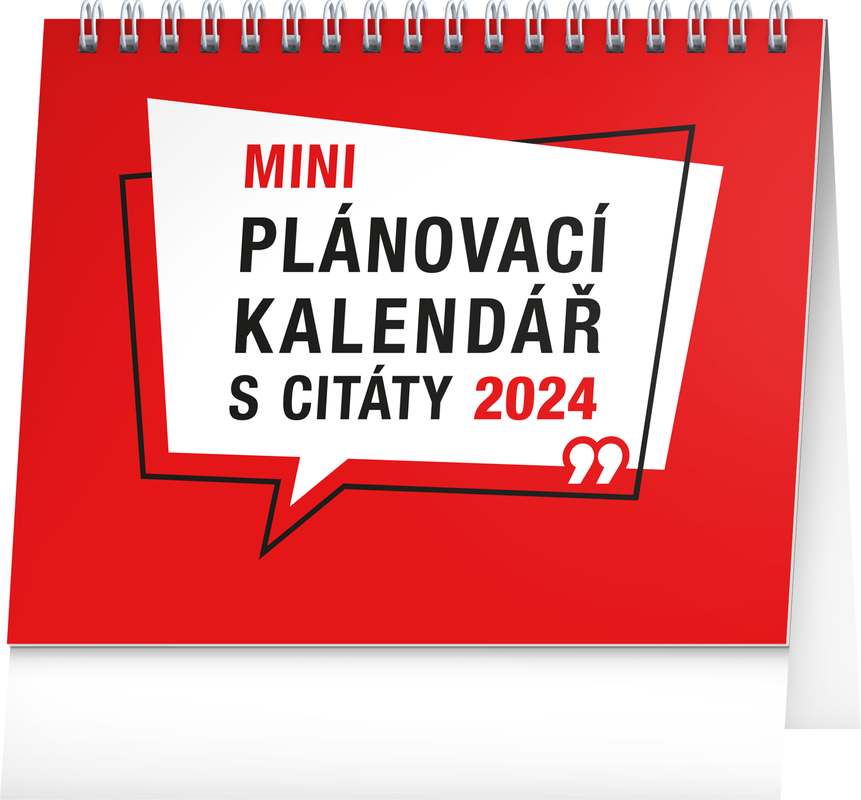 Stolní kalendář Plánovací s citáty 2024, 16,5 x 13 cm