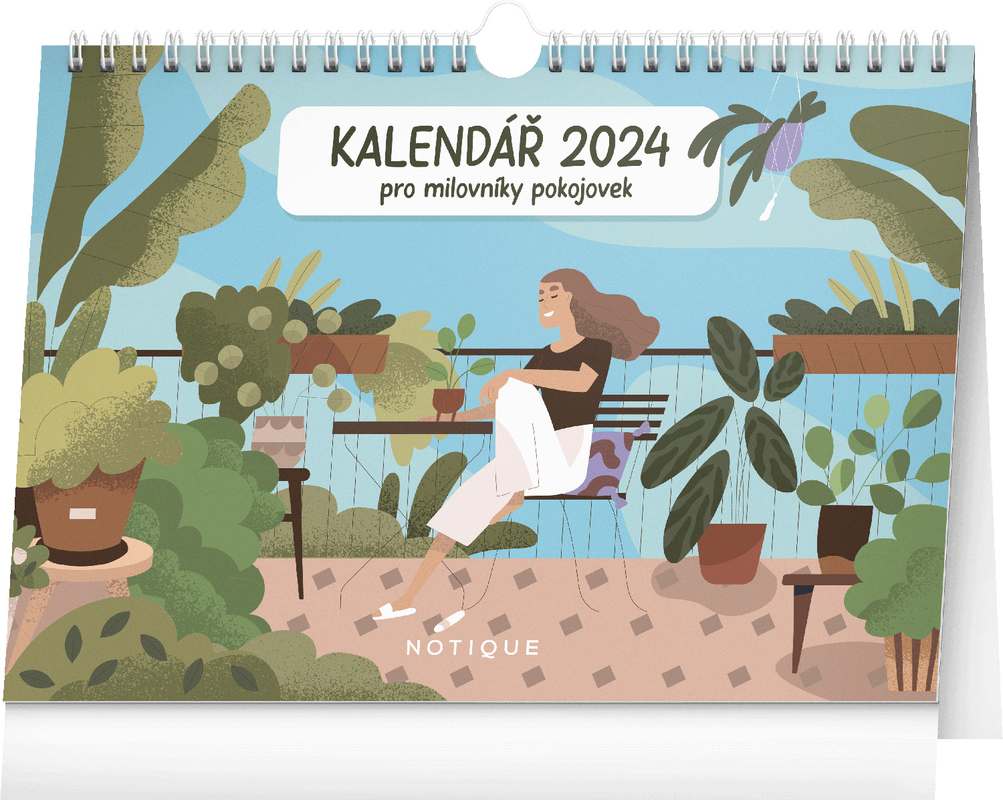 Stolní kalendář pro milovníky pokojovek 2024, 30 x 21 cm