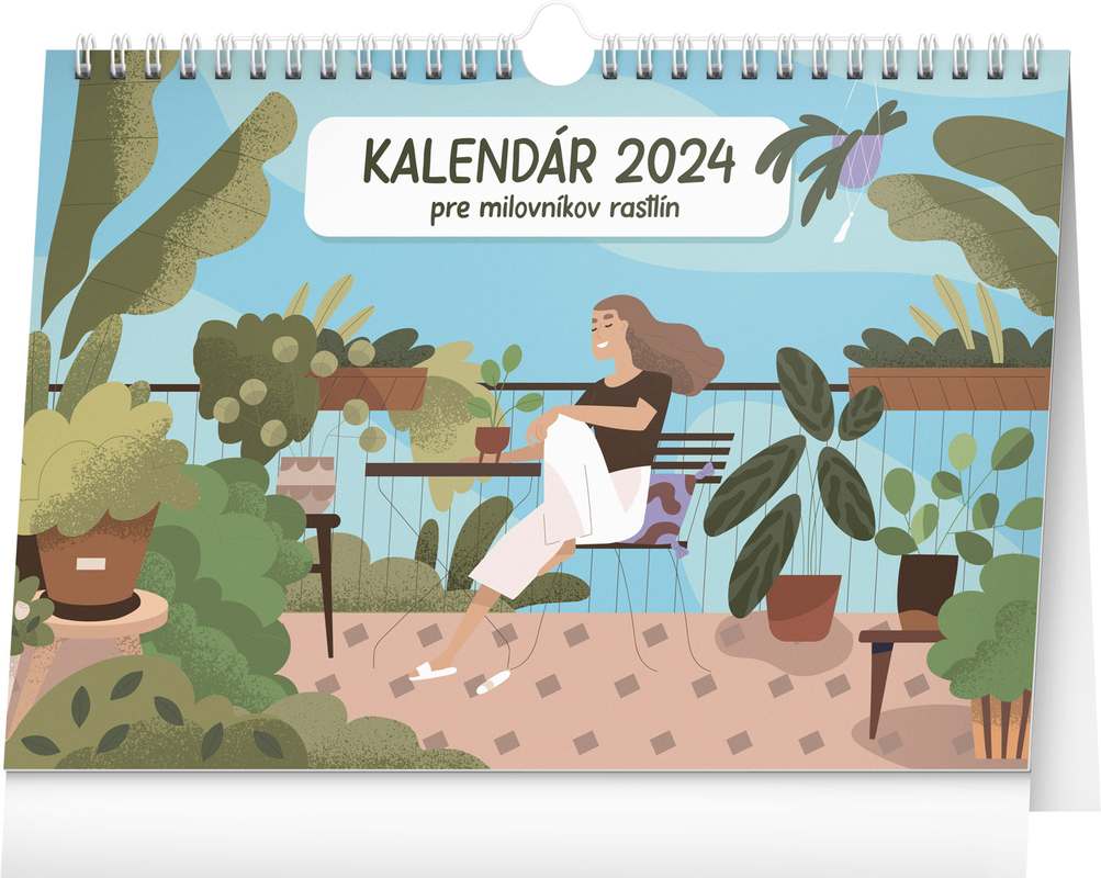 Stolový kalendár pre milovníkov izbových rastlín 2024, 30 x 21 cm