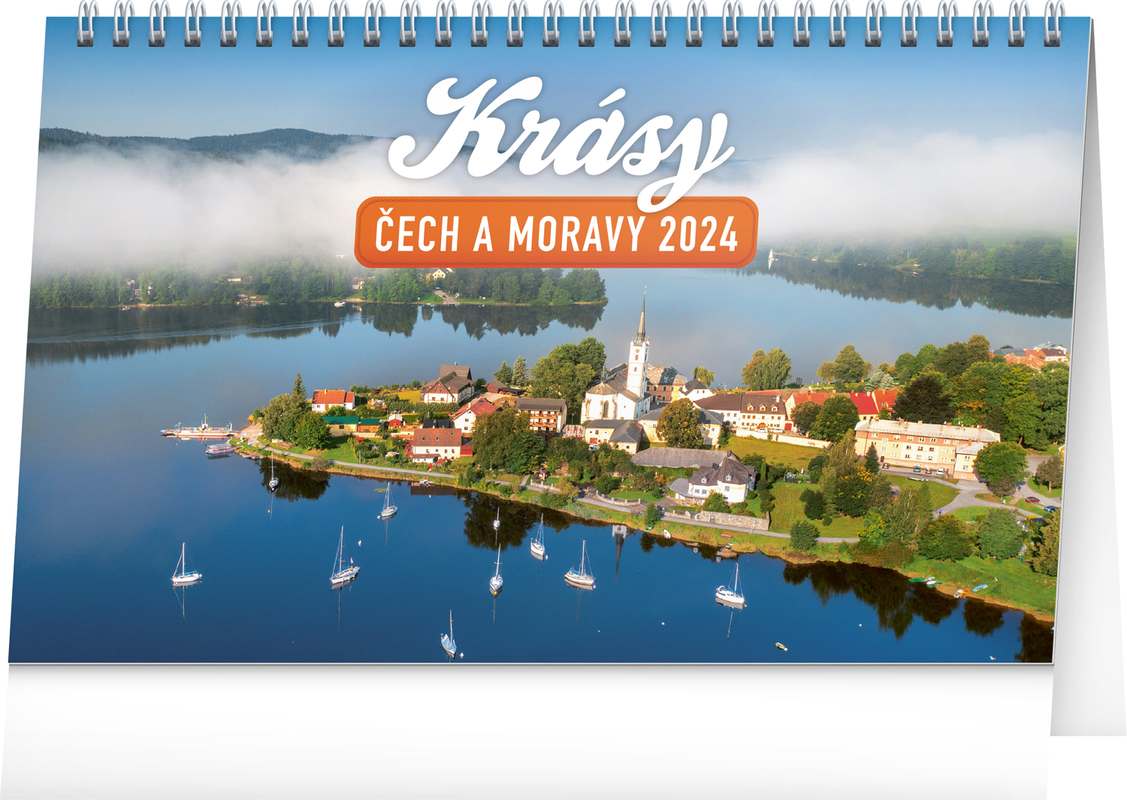 Stolní kalendář Krásy Čech a Moravy 2024, 23,1 x 14,5 cm