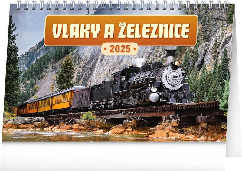 Stolní kalendář Vlaky a železnice