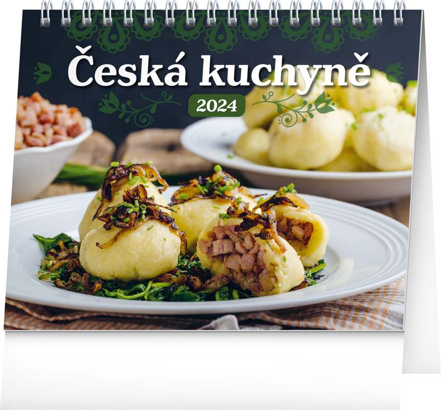 Stolní kalendář Česká kuchyně 2024, 16,5 x 13 cm