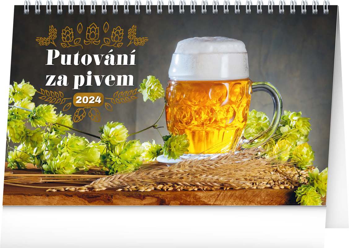 Stolní kalendář Putování za pivem 2024, 23,1 x 14,5 cm