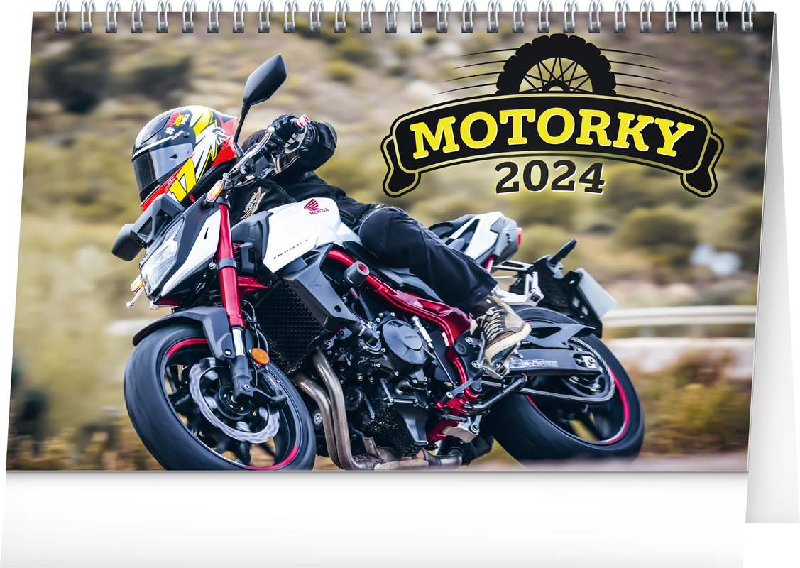 Stolní kalendář Motorky 2024, 23,1 x 14,5 cm