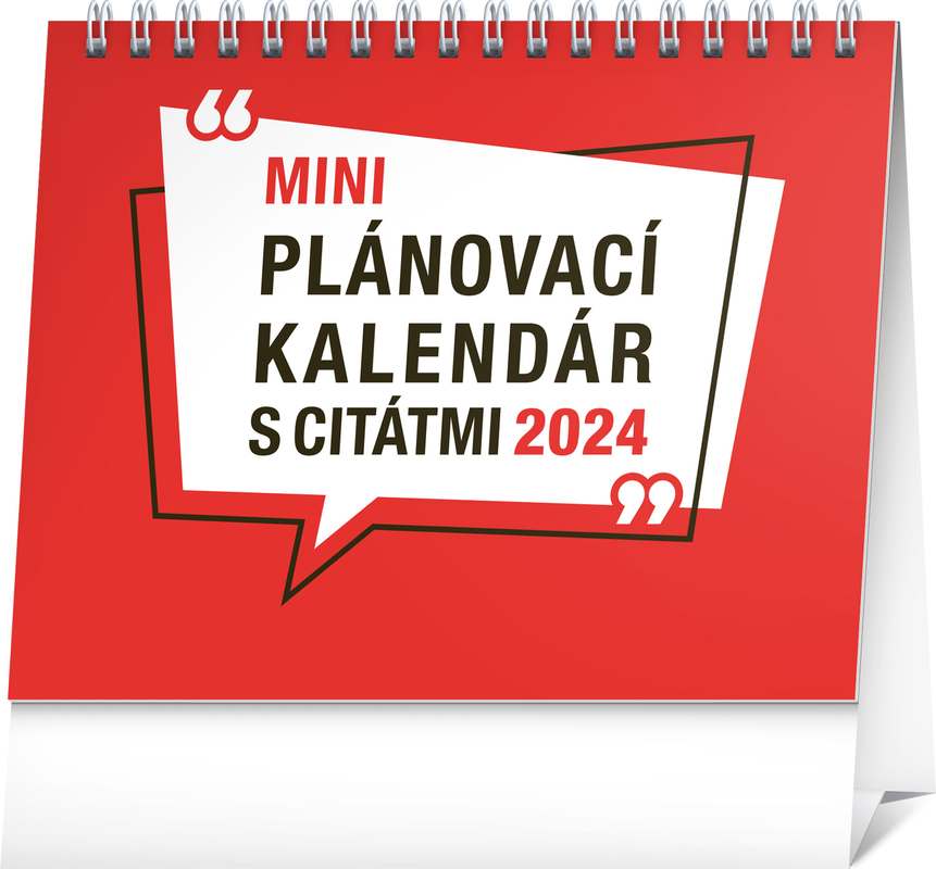 Stolový kalendár Plánovací s citátmi 2024, 16,5 x 13 cm
