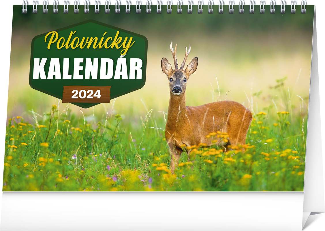 Stolový Poľovnícky kalendár 2024, 23,1 x 14,5 cm