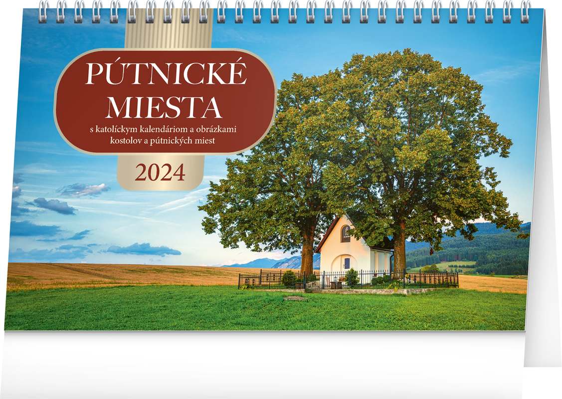 Stolový kalendář Pútnické miesta 2024, 23,1 x 14,5 cm