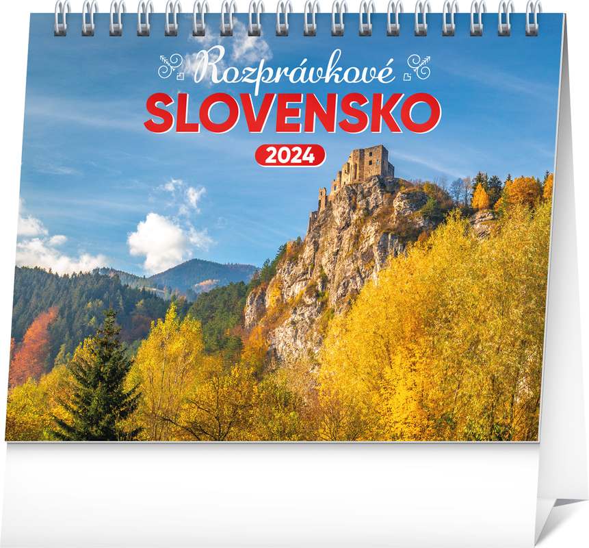 Stolový kalendár Rozprávkové Slovensko 2024, 16,5 x 13 cm