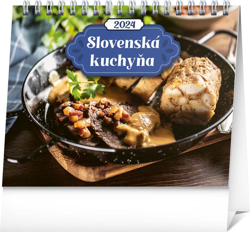 Stolový kalendár Slovenská kuchyňa 2024, 16,5 x 13 cm
