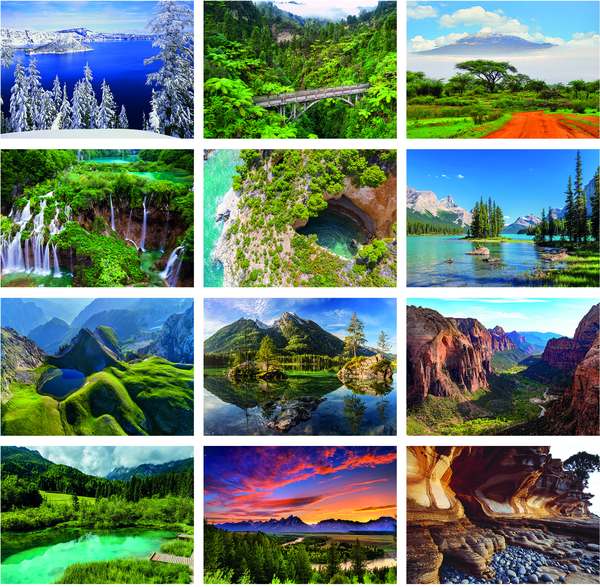 Nástěnný kalendář A3 - Světové národní parky