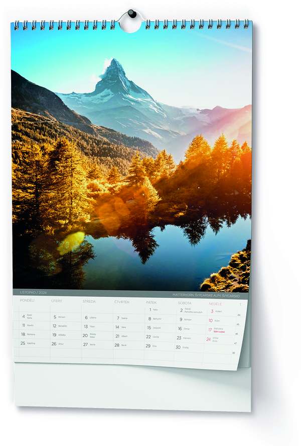 Nástěnný kalendář A3 - Alpy