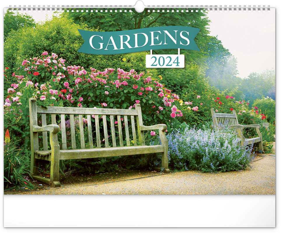 Nástěnný kalendář Zahrady 2024, 48 x 33 cm