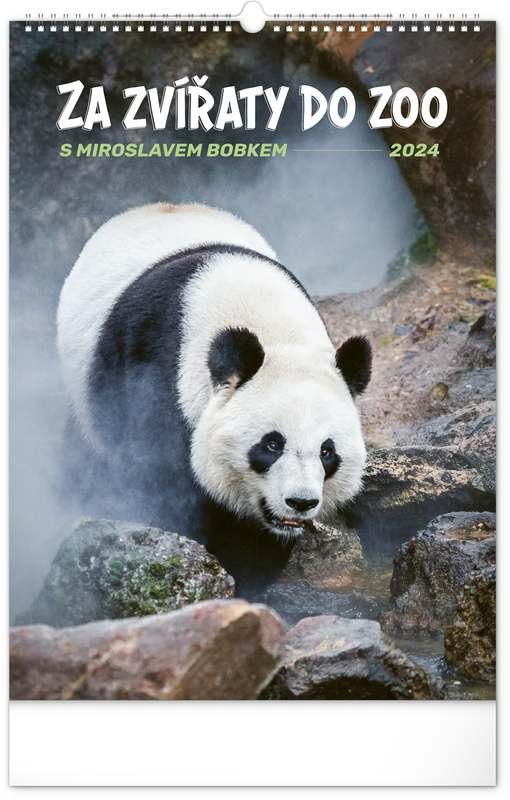 Nástěnný kalendář Za zvířaty do zoo 2024, 33 x 46 cm