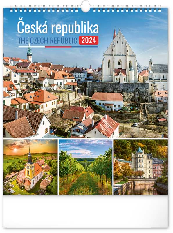 Nástěnný kalendář Česká republika 2024, 30 x 34 cm
