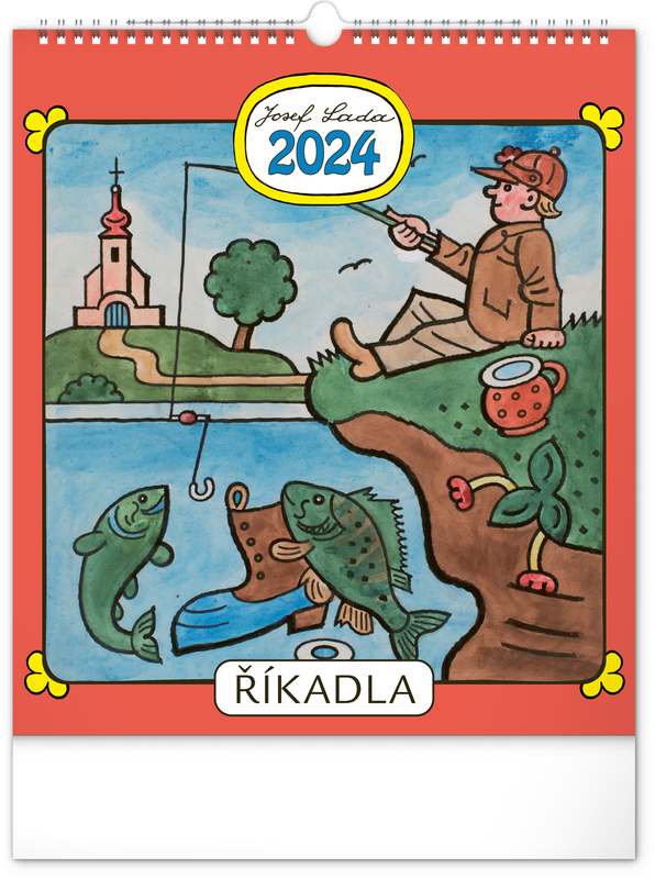 Nástěnný kalendář Josef Lada - Říkadla 2024, 30 x 34 cm
