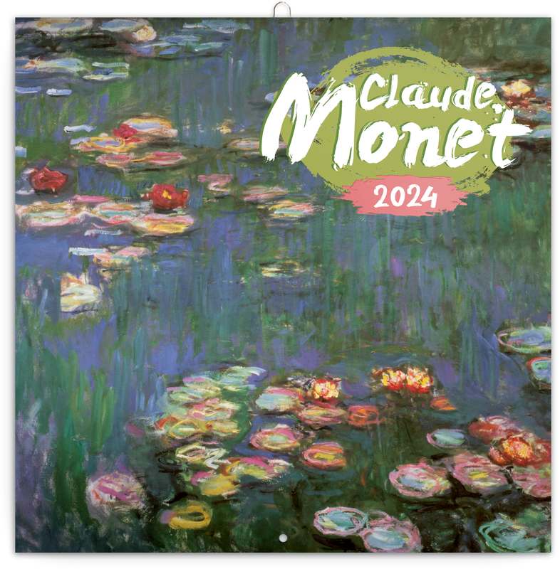 Poznámkový kalendář Claude Monet 2024, 30 x 30 cm
