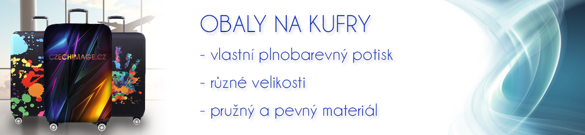 Obaly na kufry, plnobarevný tisk, různé velikosti, pružný a pevný materiál